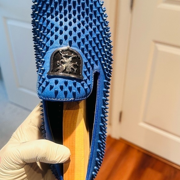 Stacy Adam’s Royal Blue Sabre Spiked Loafers. - Picture 11 of 16